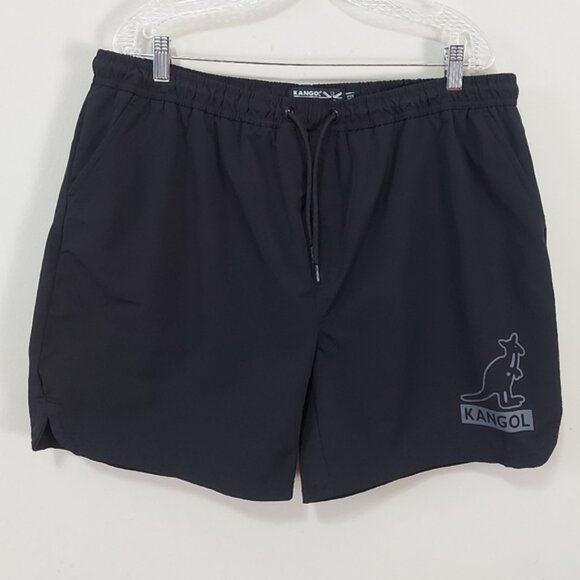 Kangol Men Black Swim Shorts Size XXL Mesh Underwear Breatheable Comfy Drawcord - Picture 1 of 12
